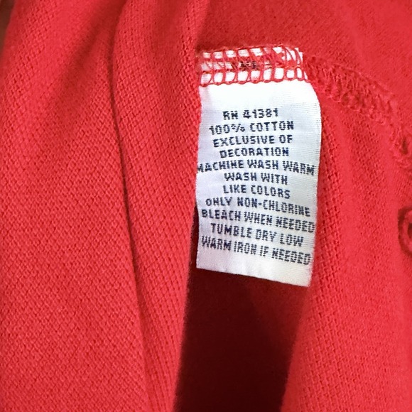 Polo Ralph Lauren Mens Red Polo Shirt Cotton 4XB  Blue Pony Logo Short Sleeve - Picture 4 of 5